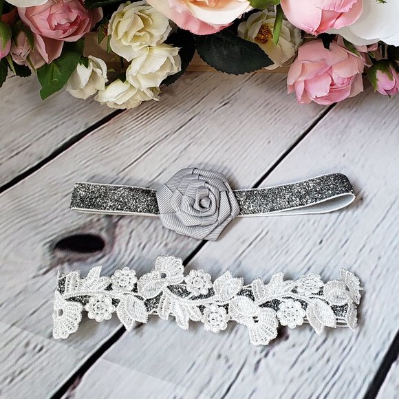 5/$25 Sale - Baby Headbands Set of 2 - Picture 5 of 5